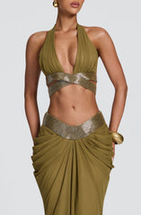 Sophie Maxi Skirt - Deep Olive