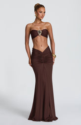 Sonny Maxi Skirt - Plum Brown