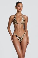 Pietra Triangle Bikini Top - Leopard Print