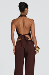 Hazel Top - Plum Brown