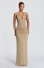 Neeka Maxi Dress - Beige