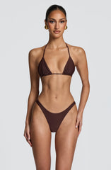 Suki Triangle Bikini Top - Plum Brown