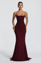 Zaria Gown - Cherry Lacquer