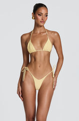 Suki Triangle Bikini Top - Lemon