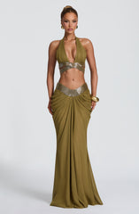 Sophie Maxi Skirt - Deep Olive