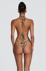 Pietra Triangle Bikini Top - Leopard Print