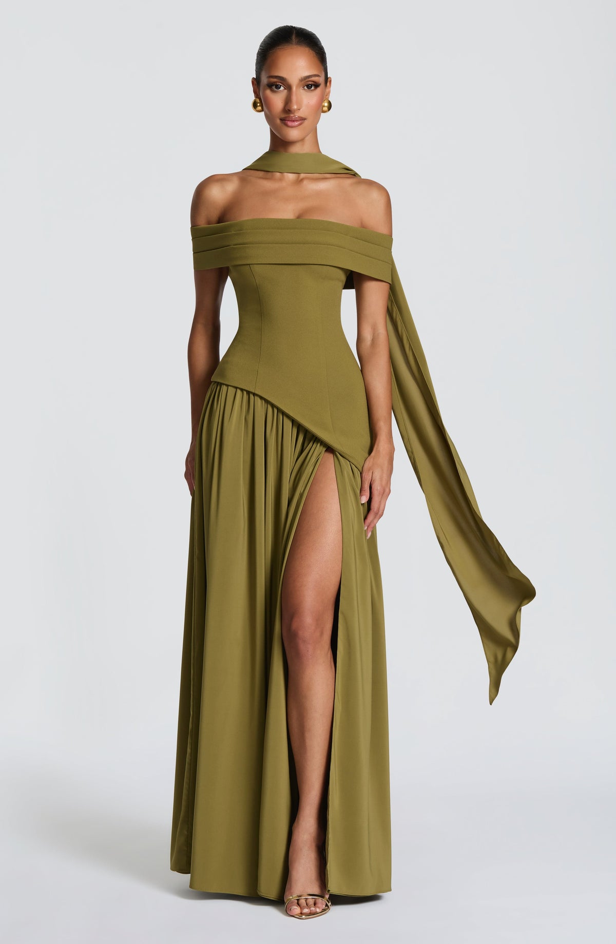 Delilah Maxi Dress - Deep Olive