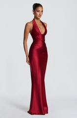 Elowen Maxi Dress - Deep Red