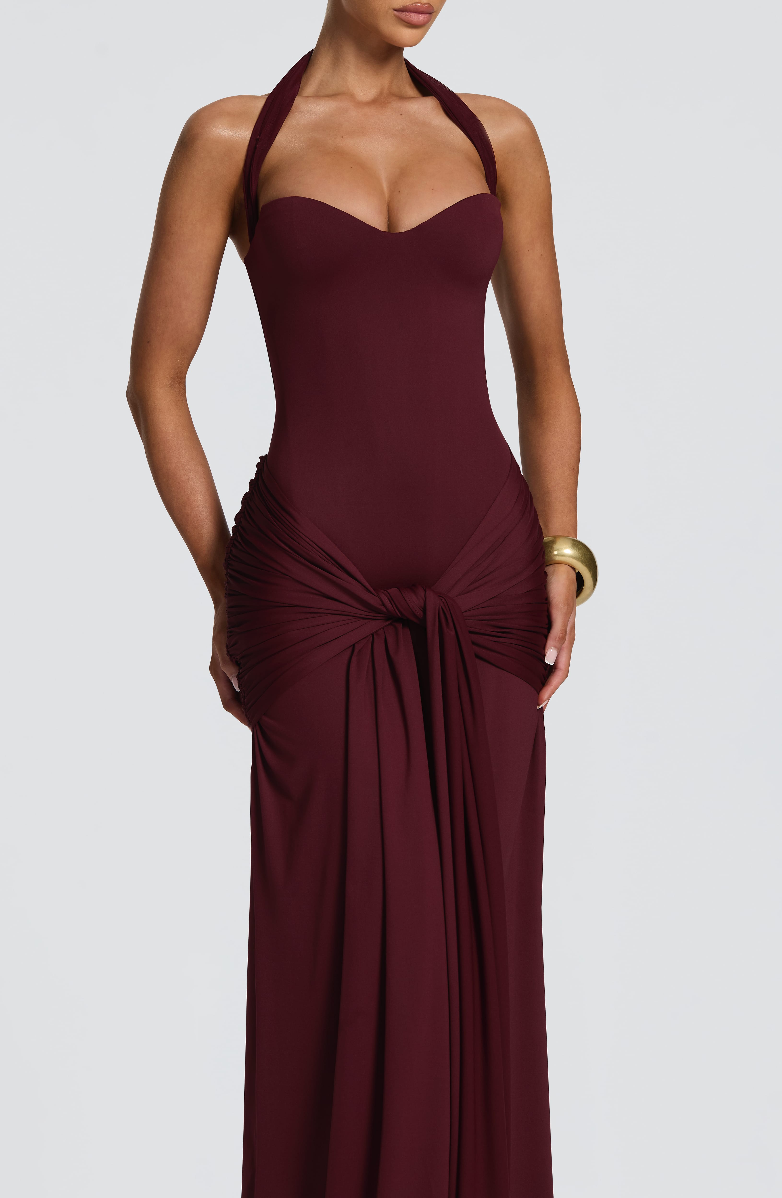 Gia Maxi Dress - Cherry Lacquer
